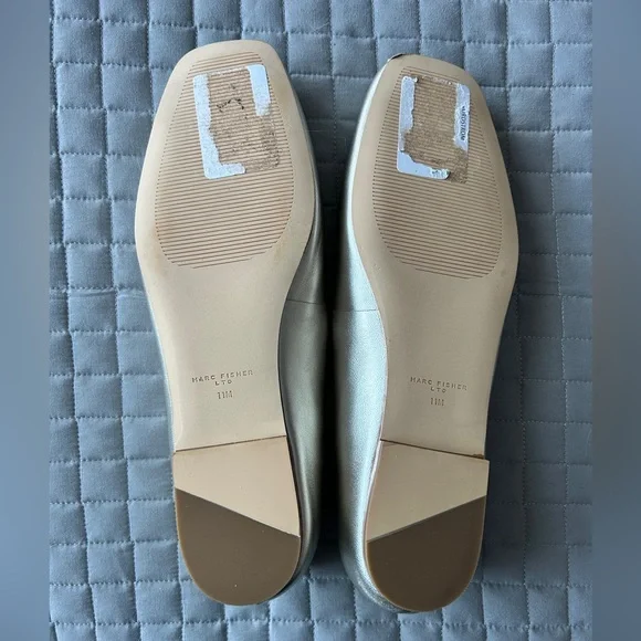 Brand New! Marc Fisher “Urella” Gold Mary Jane Flats - Picture 8 of 9